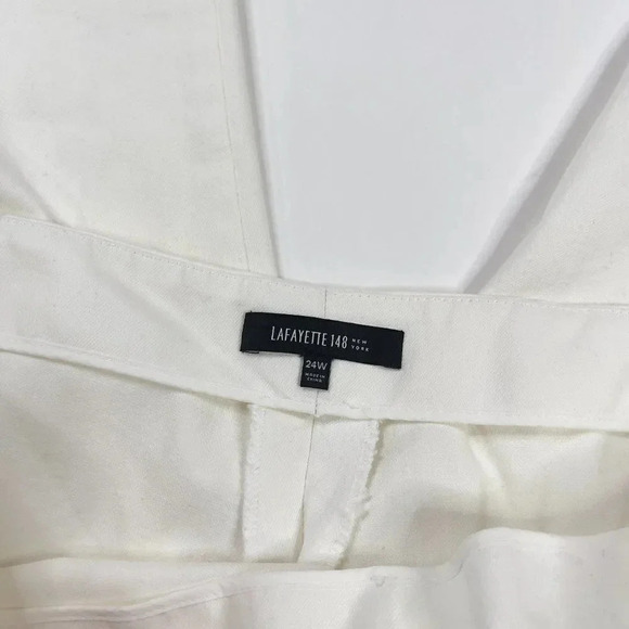 Lafayette 148 White Cropped Pant 24W - Picture 4 of 12